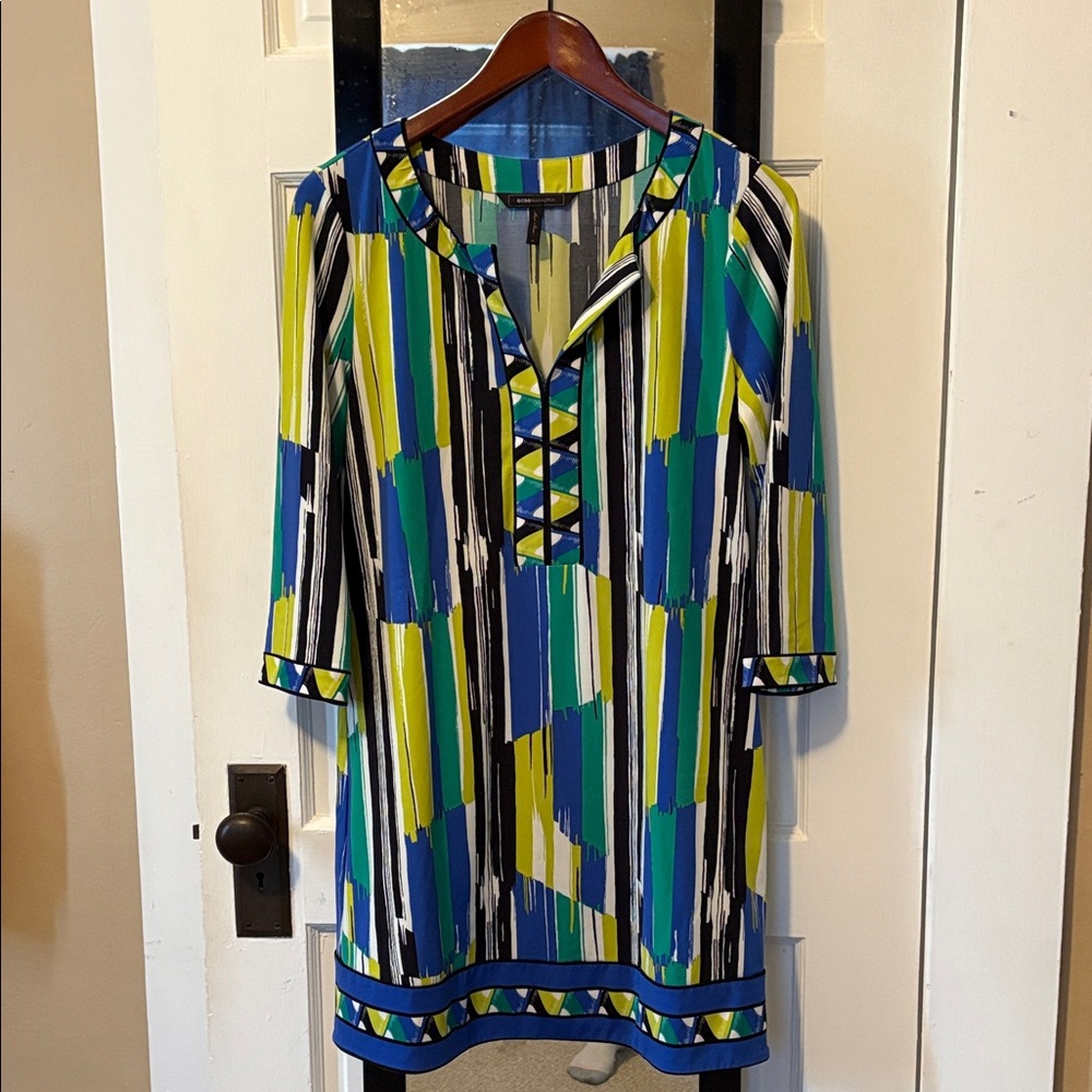 BCBGMaxAzria Multicolor Abstract Dress